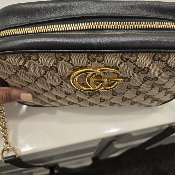 100% Authentic GUCCI Monogram GG Marmont Chain Bag - Picture 9 of 16
